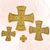 Set of embroidered crosses ‘SMALTO’ with gold base -  Liturgical Fabrics