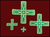 Set of embroidered crosses ‘SPYRIDON’ with green base and gold embroidery -  Liturgical Fabrics