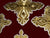 Set of embroidered crosses ‘Alexandria’ with white base and gold with silver embroidery -  Liturgical Fabrics