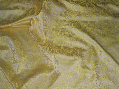 Ecclesiastical fabric of light rayon type with crosses (EMMA 157) -  Liturgical Fabrics
