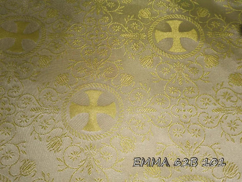 Ecclesiastical light-weight rayon fabric with crosses (EMMA 62B) -  Liturgical Fabrics