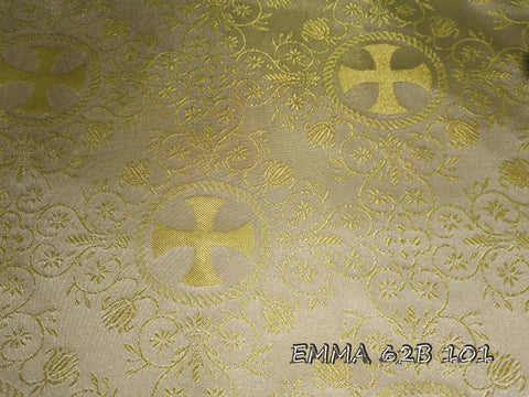 Ecclesiastical light-weight rayon fabric with crosses (EMMA 62B) -  Liturgical Fabrics