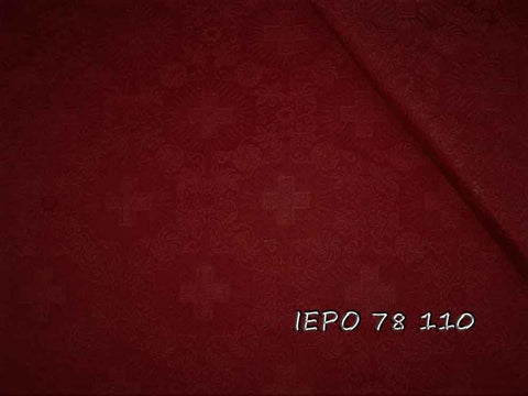 Clerical light-weight rayon fabric with crosses and flowers (IERO 78) -  Liturgical Fabrics