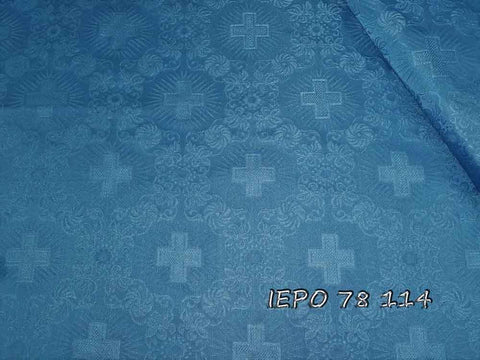 Clerical light-weight rayon fabric with crosses and flowers (IERO 78) -  Liturgical Fabrics