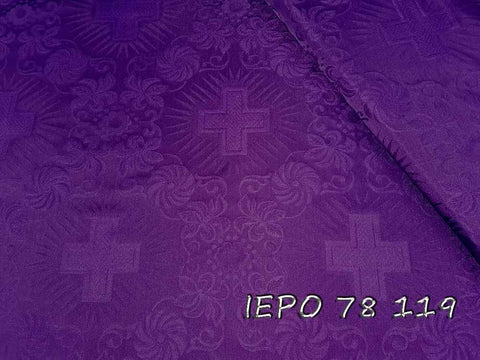 Clerical light-weight rayon fabric with crosses and flowers (IERO 78) -  Liturgical Fabrics