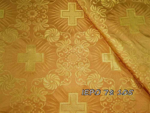 Clerical light-weight rayon fabric with crosses and flowers (IERO 78) -  Liturgical Fabrics