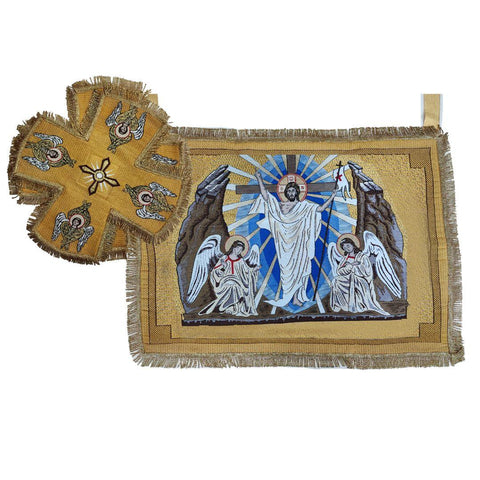 Set of Holy Vessel Covers the Resurrection of Christ -  Liturgical Fabrics