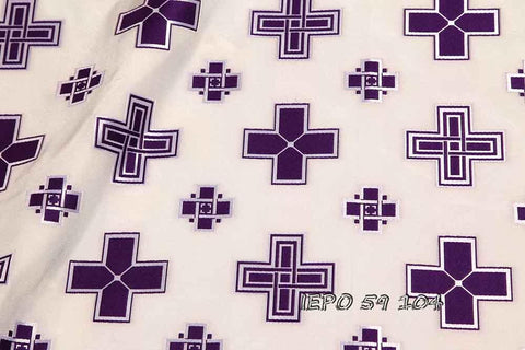 Liturgical woven cross pattern, light-weight and cool fabric (IERO 59) -  Liturgical Fabrics
