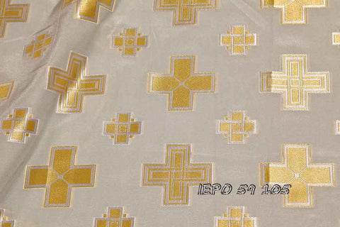 Liturgical woven cross pattern, light-weight and cool fabric (IERO 59) -  Liturgical Fabrics