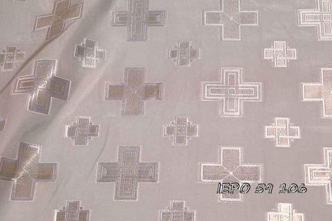 Liturgical woven cross pattern, light-weight and cool fabric (IERO 59) -  Liturgical Fabrics