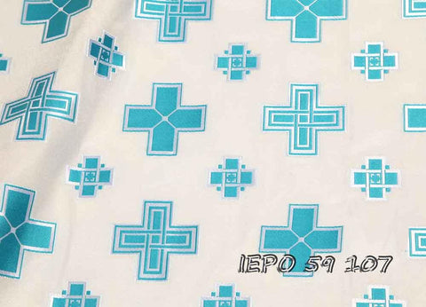 Liturgical woven cross pattern, light-weight and cool fabric (IERO 59) -  Liturgical Fabrics