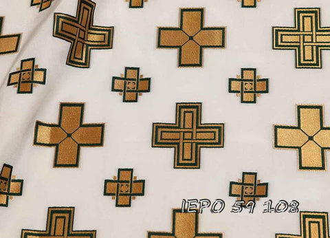 Liturgical woven cross pattern, light-weight and cool fabric (IERO 59) -  Liturgical Fabrics