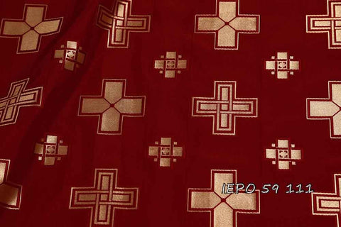 Liturgical woven cross pattern, light-weight and cool fabric (IERO 59) -  Liturgical Fabrics