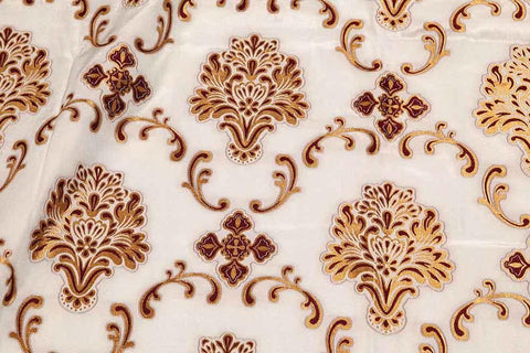 Clerical woven fabric with flowers (IERO 61) -  Liturgical Fabrics