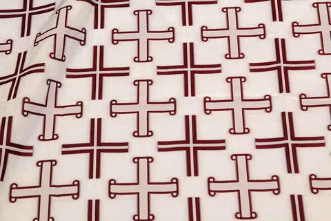 Woven cross pattern fabric (IERO 62) -  Liturgical Fabrics
