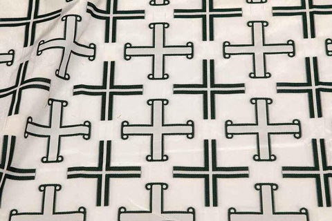 Woven cross pattern fabric (IERO 62) -  Liturgical Fabrics