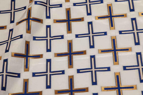 Woven cross pattern fabric (IERO 63) -  Liturgical Fabrics