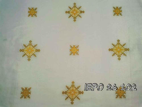 Woven cross pattern fabric (IERO 86) -  Liturgical Fabrics