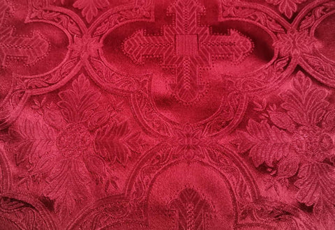 Ecclesiastical light-weight rayon fabric with crosses (IERO 13R) -  Liturgical Fabrics