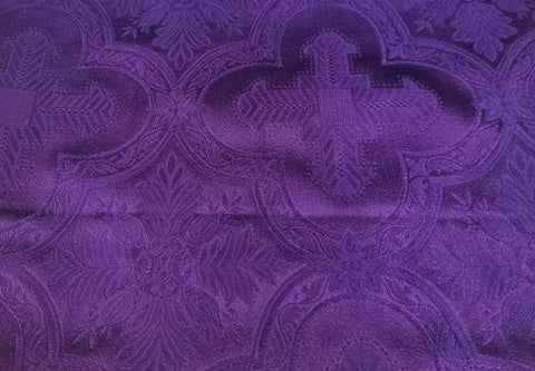 Ecclesiastical light-weight rayon fabric with crosses (IERO 13R) -  Liturgical Fabrics