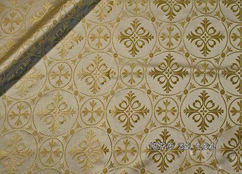 Ecclesiastical light-weight rayon fabric with crosses (IERO 32) -  Liturgical Fabrics