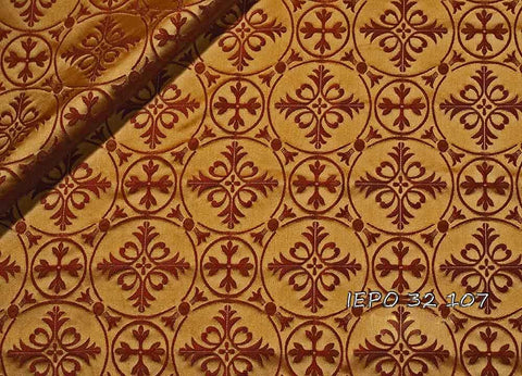 Ecclesiastical light-weight rayon fabric with crosses (IERO 32) -  Liturgical Fabrics