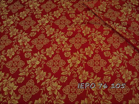 Ecclesiastical light-weight rayon fabric with crosses and flowers (IERO 76) -  Liturgical Fabrics