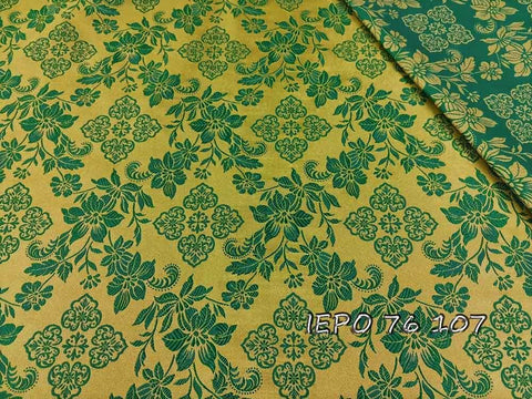 Ecclesiastical light-weight rayon fabric with crosses and flowers (IERO 76) -  Liturgical Fabrics